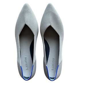 Rothy’s The Point II Flats Size 10 Beige Cream Neutral Washable Comfy